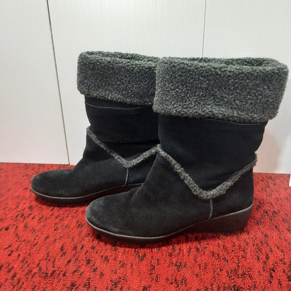 Easy Spirit Winter Boots Suede Black Size 7.5W - Picture 2 of 14